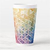 Flower of Life - Waterverf schilderij Latte Mok (Voorkant)