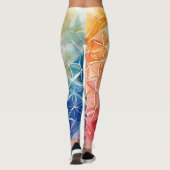 Flower of Life - Waterverf schilderij Leggings (Achterkant)