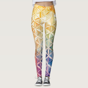 Flower of Life - Waterverf schilderij Leggings