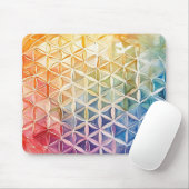 Flower of Life - Waterverf schilderij Muismat (Met muis)