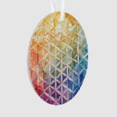 Flower of Life - Waterverf schilderij Ornament (voorkant)