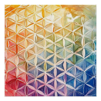 Flower of Life - Waterverf schilderij