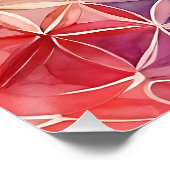 Flower of Life - Waterverf schilderij Perfect Poster (Hoek)