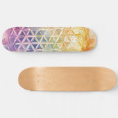 Flower of Life - Waterverf schilderij Persoonlijk Skateboard (Horizontaal)