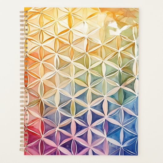 Flower of Life - Waterverf schilderij Planner (Voorkant)