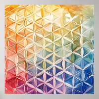 Flower of Life - Waterverf schilderij