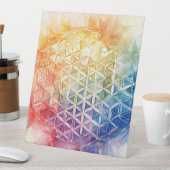 Flower of Life - Waterverf schilderij Reclamebord Met Voetstuk (Insitu)