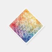 Flower of Life - Waterverf schilderij Servet (Hoek)