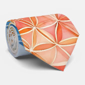 Flower of Life - Waterverf schilderij Stropdas (Opgerold)