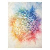 Flower of Life - Waterverf schilderij Tafelkleed (Voorkant)