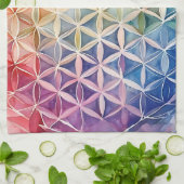 Flower of Life - Waterverf schilderij Theedoek (Gevouwen)