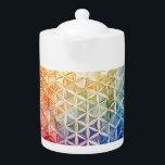 Flower of Life - Waterverf schilderij Theepot<br><div class="desc">Kunstwerk van Brady Arnold</div>