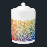 Flower of Life - Waterverf schilderij Theepot<br><div class="desc">Kunstwerk van Brady Arnold</div>