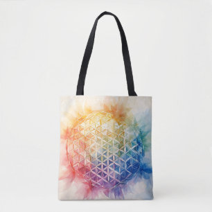 Flower of Life - Waterverf schilderij Tote Bag