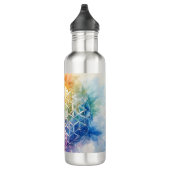 Flower of Life - Waterverf schilderij Waterfles (Rechts)