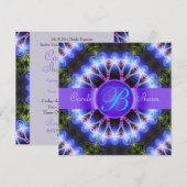 Flower of Love Fractal Art Wedding Invitation Kaart (Voorkant / Achterkant)