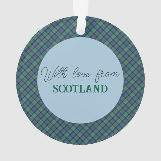 Flower of Scotland Scottish Tartan Christmas Ornament (achterkant)