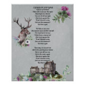 Flower of Scotland Tekst Glossy Poster (Voorkant)
