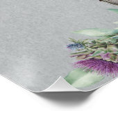 Flower of Scotland Tekst Glossy Poster (Hoek)