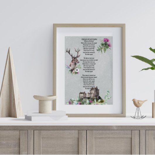 Flower of Scotland Tekst Glossy Poster