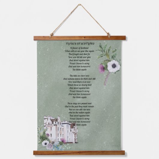 Flower of Scotland Tekst Hangend Wandkleed (Voorkant)