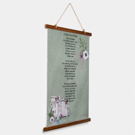 Flower of Scotland Tekst Hangend Wandkleed (Gebogen)