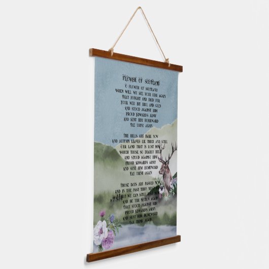 Flower of Scotland Tekst Hangend Wandkleed (Gebogen)