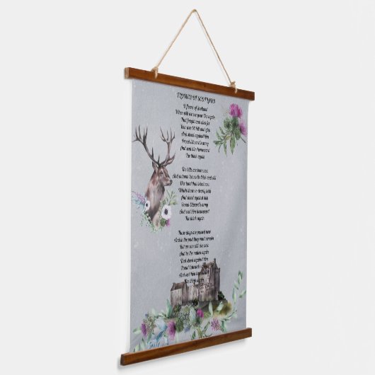 Flower of Scotland Tekst Hangend Wandkleed (Gebogen)