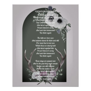 Flower of Scotland Tekst Perfect Poster