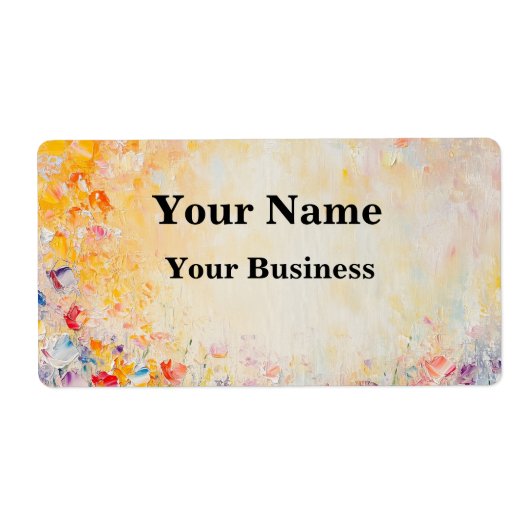 Flower Oilpainting Etiket (Voorkant)