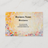 Flower Oilpainting Visitekaartje (Achterkant)