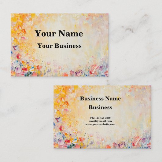 Flower Oilpainting Visitekaartje (Voorkant / Achterkant)