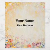 Flower Oilpainting Wijn Etiket (Enkel label)