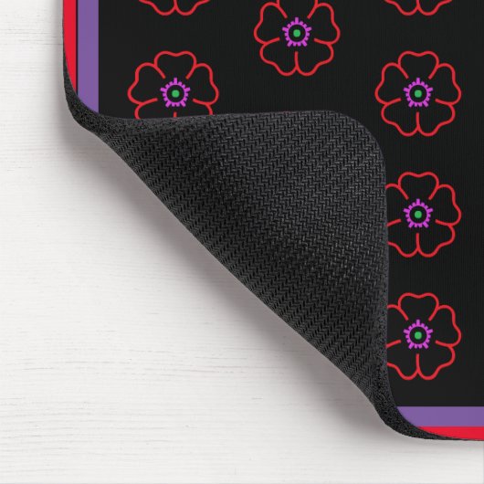 Flower on a Black Background Custom Personalized Muismat (Hoek)