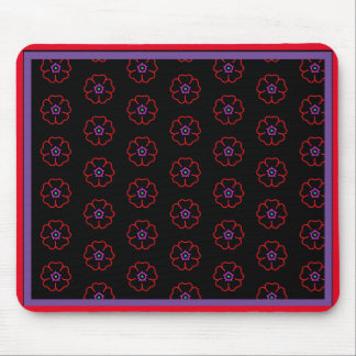 Flower on a Black Background Custom Personalized Muismat