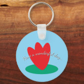 flower on a pond sleutelhanger (Voorkant)