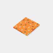 Flower Oranje Red Check Pattern Vibrant Post-it® Notes (Schuin)