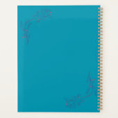 Flower Outline Book Blue Cover Planner (Achterkant)