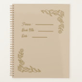 Flower Outline Book Cover Planner (Voorkant)