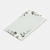 Flower Overlay Border in Sage Green Post-it® Notes (Schuin)