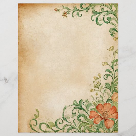 Flower Page Scrapbook & Junk Journal Supplies (Voorkant)