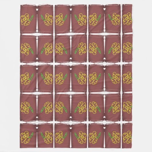 flower paint blanket fleece deken (Voorkant)