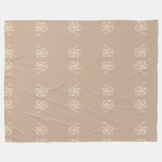 flower paint blanket fleece deken (Voorkant (Horizontaal))