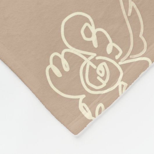 flower paint blanket fleece deken (Hoek)