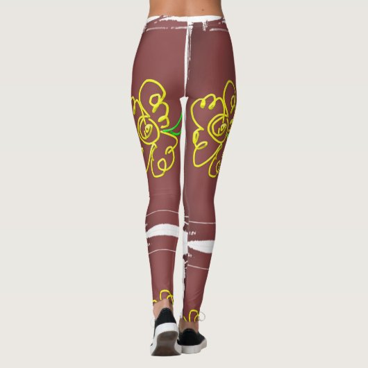 flower paint leggings (Achterkant)