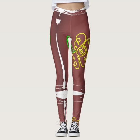 flower paint leggings (Voorkant)