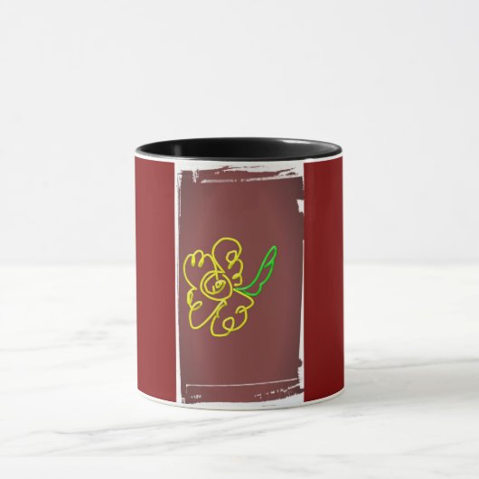 flower paint mug mok (Midden)