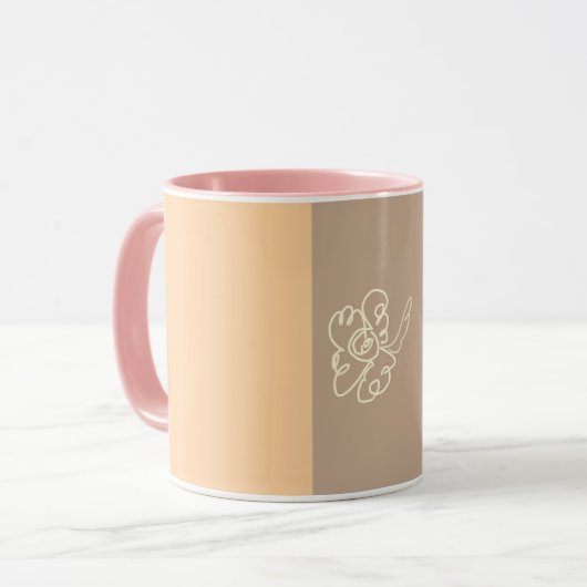 flower paint mug mok (Voorkant links)