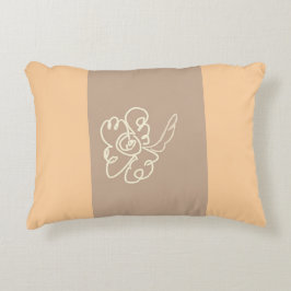 flower paint pillow accent kussen