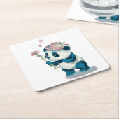 Flower Panda Onderzetter (Schuin)